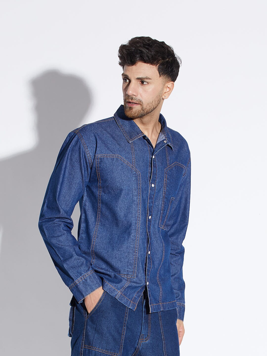 Street king Men Washed Casual Blue Shirt - Buy Street king Men Washed  Casual Blue Shirt Online at Best Prices in India | Flipkart.com